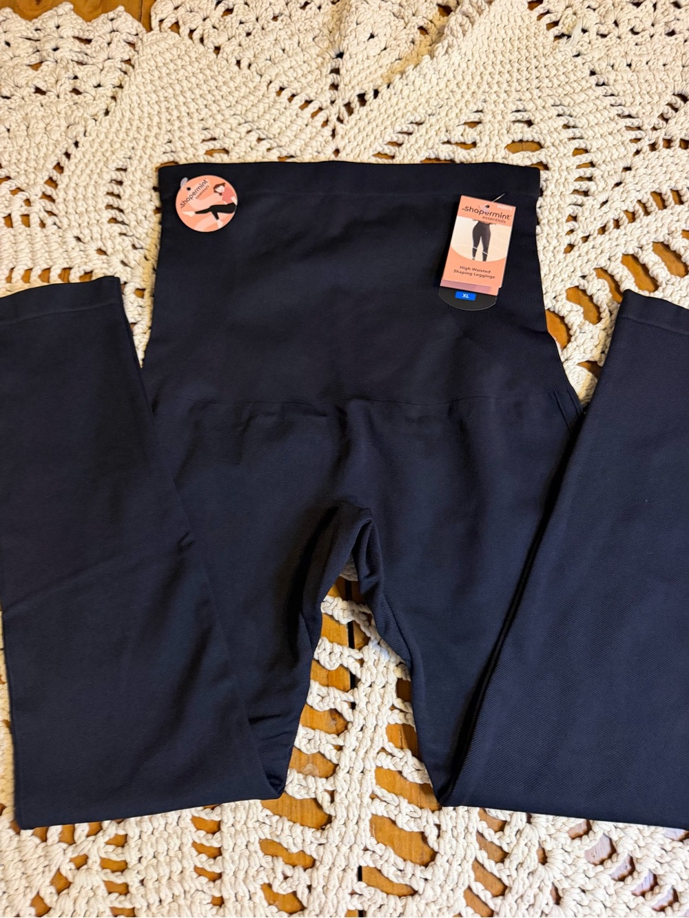 Shapermint Essentials High Waisted Shaping Leggings XL Black Tummy Control NWT